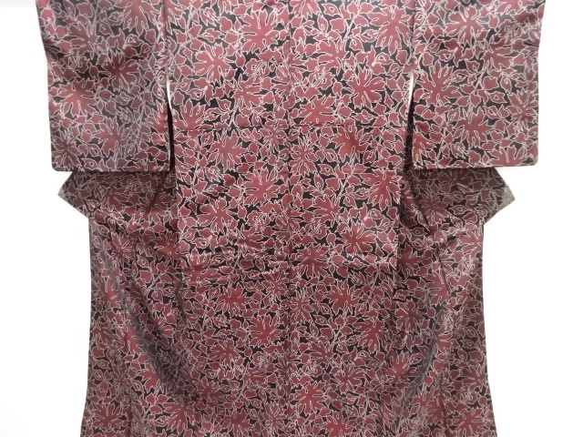 JAPANESE KIMONO / ANTIQUE KIMONO / TAISHO ROMAN STYLE / WOVEN BRANCH FLOWER